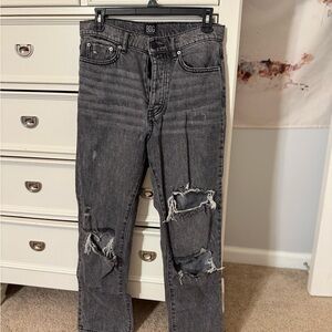 BDG Gray Slim Straight Jeans